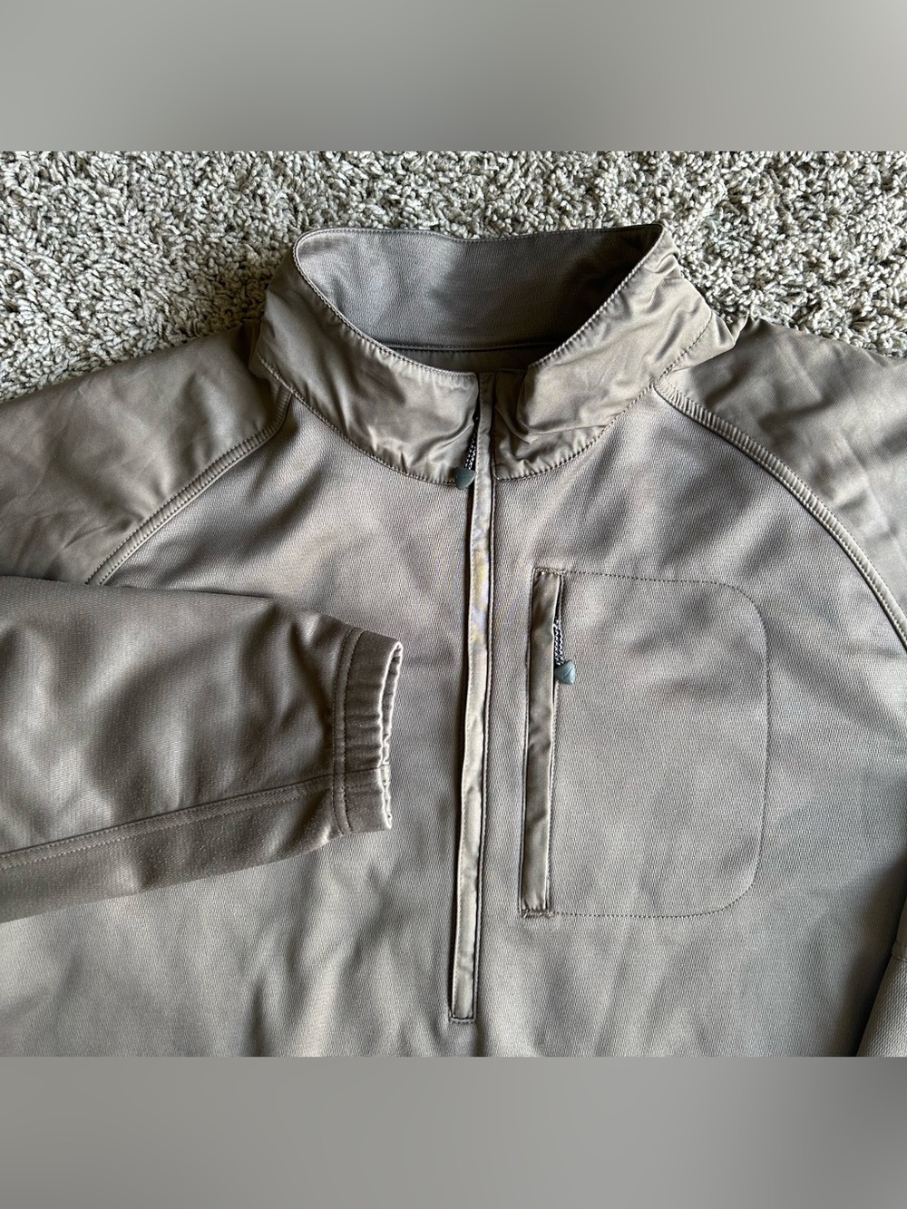 Nike Golf Therma Fit Mens XL Choco Brown 1/4 Zip Pullover Pocket Fleece Jacket